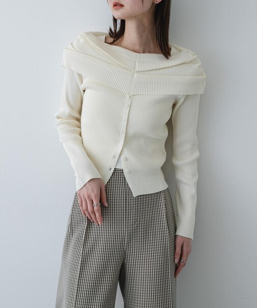 『洗濯可／防花粉』SKINProofオフショルセーター