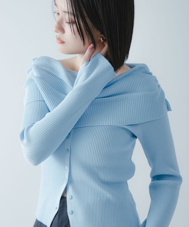 『洗濯可／防花粉』SKINProofオフショルセーター