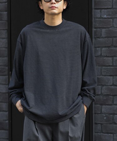 FORK&SPOON　CAVEボーダーロングスリーブTシャツ