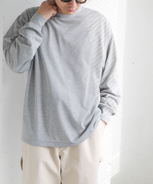 FORK&SPOON　CAVEボーダーロングスリーブTシャツ