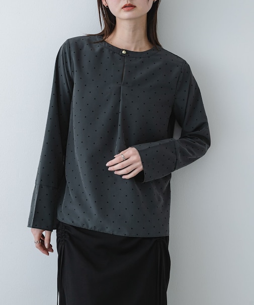 『イージーケア』ドットアソートTブラウス