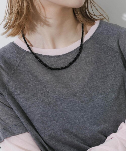 ステンレスブラックビーズネックレス｜アーバンリサーチの通販｜&mall