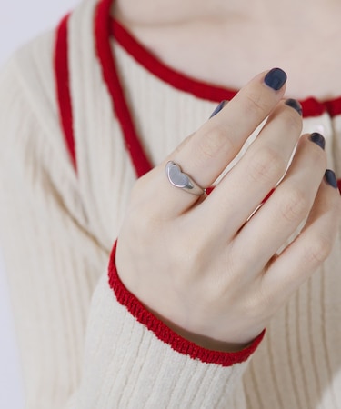 ステンレスハートシグネットリング