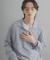 『洗濯可』スキッパーロングスリーブニット