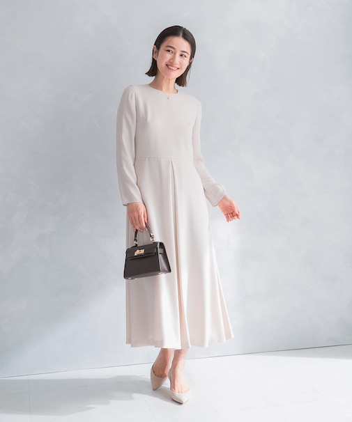 kaene　シフォン合わせロングワンピース