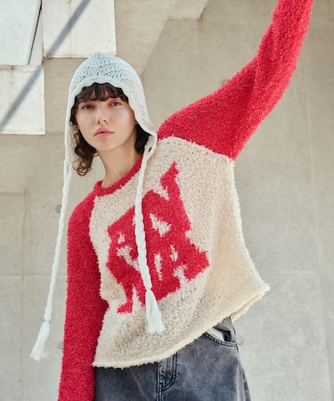 ANNA SUI NYC　クロシェニットキャップ