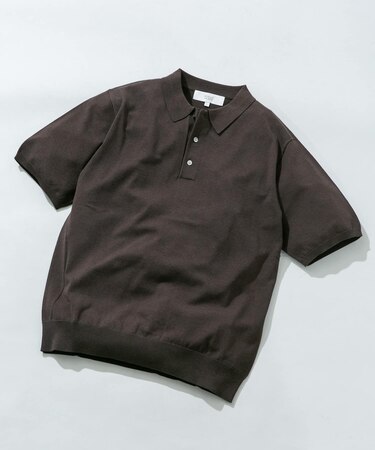 シルク混サマーニットポロシャツ