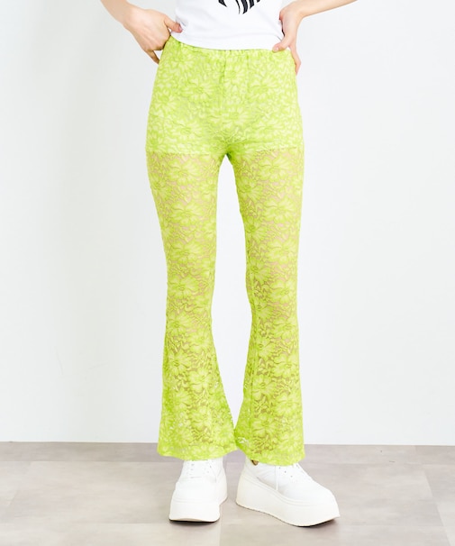 ANNA SUI NYC　フラワーレースストレッチパンツ