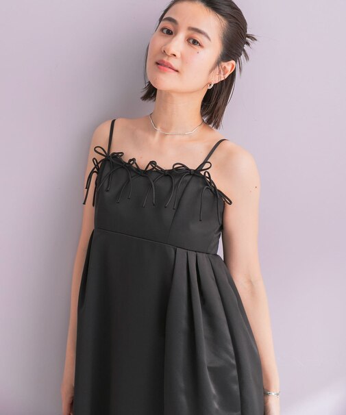 ANDRESD　RIBBONS DRESS×SHEER TOPS