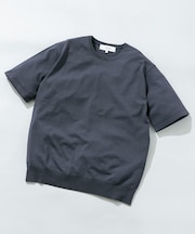 シルク混クルーネックサマーニット