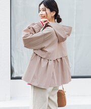 撥水バックギャザーフードジャケット