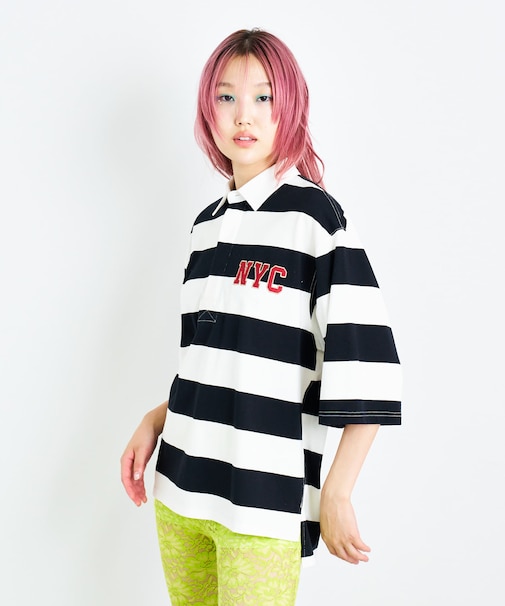 ANNA SUI NYC　マルチカラーラガーポロシャツ
