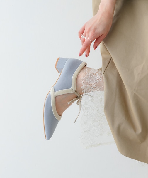 『MADE IN JAPAN』 3センチヒールリボンパンプス