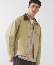 ウォッシュドツイル襟切替ジャケット