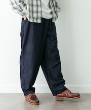 デニムライクイージーワイドパンツ