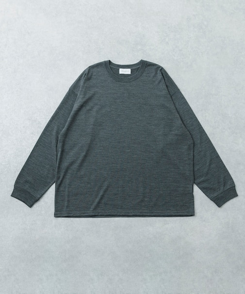 new basic　WASHABLE MERINO WOOL LONG-SLEEVE