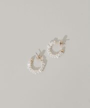 ツブツブパールフープピアス