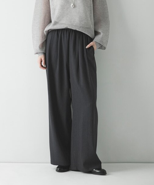 『3サイズ展開』『イージーケア』タックギャザーストレートパンツ