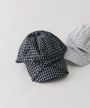 フロントリボンチェックキャップ