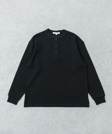 『UR TECH』度詰めワッフルヘンリーロングスリーブ