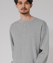 『UR TECH』度詰めワッフルヘンリーロングスリーブ