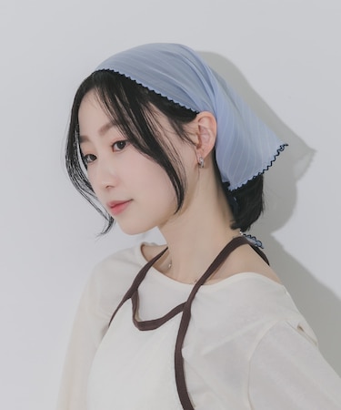 ストライプサンカクスカーフ