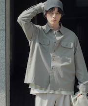 ダブルポケットカラーデニムシャツ