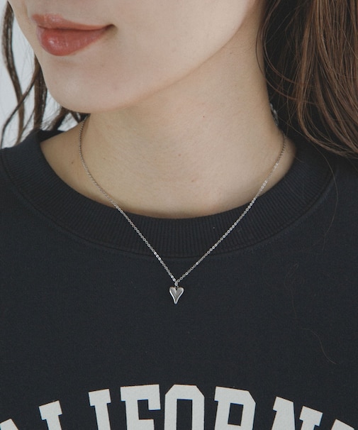 ステンレスハートトップネックレス