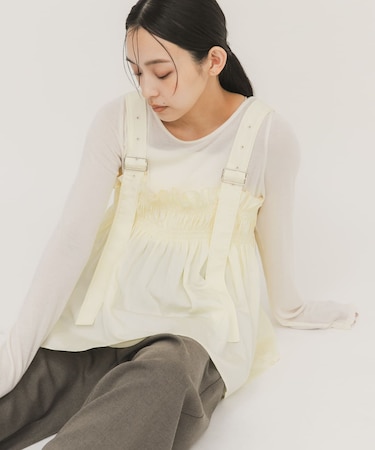 フリルギャザービスチェ