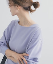 強撚ダンボールボートネックプルオーバー