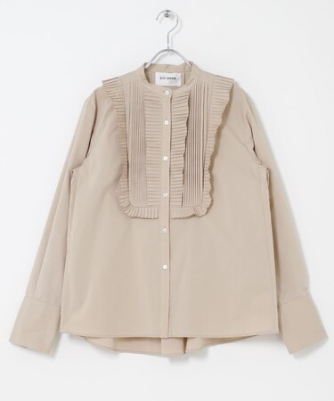 MARILYN MOON TUCK PLEATS JABOT BLOUSE