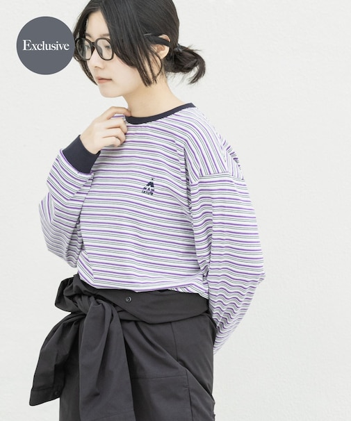 『別注』La Hutte×EKAL　 MULTI BORDERLONG-SLEEVET-SHIRTS