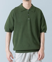 『WEB限定』変形カノコ半袖ニットポロ