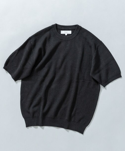 『WEB限定』変形カノコ半袖クルーネックニット