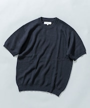 『WEB限定』変形カノコ半袖クルーネックニット