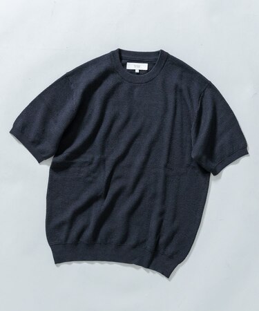 『WEB限定』変形カノコ半袖クルーネックニット