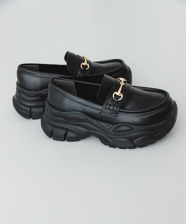 ボリュームソールビットローファー