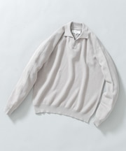 『WEB限定』変形カノコスキッパーニットポロ