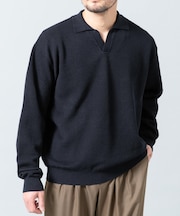 『WEB限定』変形カノコスキッパーニットポロ