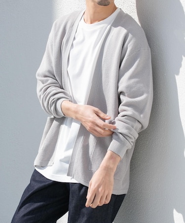 『WEB限定』変形カノコトッパーニットカーディガン