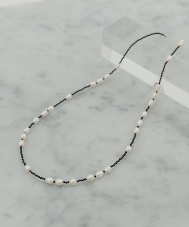 in mood　ONX&RICEPRL 60CM NECKLACE