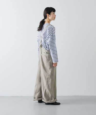 リネンバッククロスサロペット