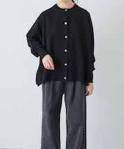 ハイツイストコットンワイドカーディガン