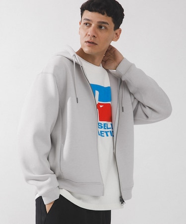 ダンボールニットジップアップフーディー