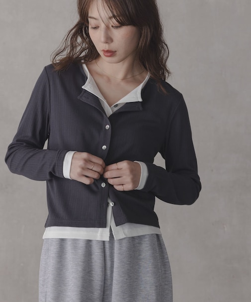 汗ジミ防止レイヤードライクカットプルオーバー