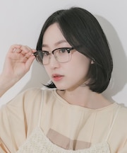 ハーフリムスクエアダテメガネ