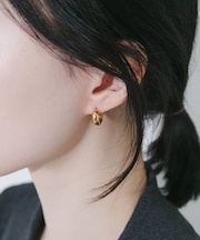 ステンレスプックリミニフープピアス