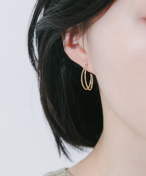 ダブルナローラインピアス