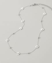 ステンレスフラワーモチーフネックレス