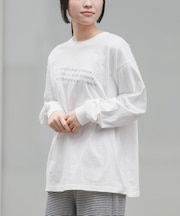 FORK&SPOON　ピグメントプリントロングスリーブTシャツ